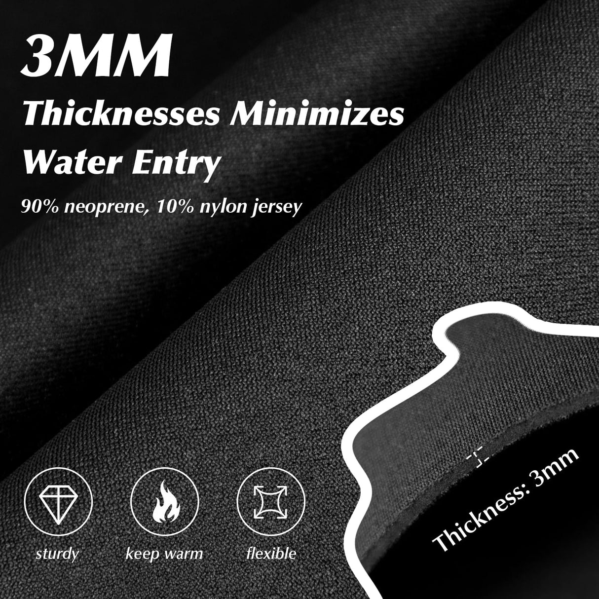 Yakevo Neoprene Socks, Water Socks 3 mm Diving Socks Booties for Outdoor Water Sports