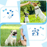 16 Pieces Dog Bow Ties Slide Hawaiian Styles Dog Collar Attachment Bows with Rubber Bands Dog Bow Ties for Large Dogs Spring Summer Grooming Independence Day(Classic Style)