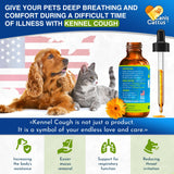 Kennel Cough Treatment for Dogs & Cats Helps with Sneezing, Throat Irritation & Allergies – Natural Dog Coughing Treatment for Breathing Support with Calendula Breeds Care – 2 oz