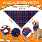 Bulyoou 120 Packs Dog Bandanas Bulk Summer Pet Bandanas for Dogs Hawaiian Pet Scarf Bibs Adjustable Washable Kerchief for Large Medieum Small Pet Costume Accessories(Rustic Style)