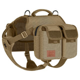 ONETIGRIS Dog Hiking Backpack, Dog Pack for Medium Large Dogs, HOPPY CAMPER 3.0 Dogs Saddle Bag Harness Outdoor Hiking (M, Brown)
