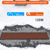 Toriexon Upgrade Snow Melting Mat Outdoor 10" x 48", 135W Snow Melting Mats w/ 9.8FT Power Cord, Non-Slip Heated Outdoor Mats w/ 9.8FT Power Cord, UL & ETL Certified, IPX5 Waterproof