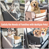 Dog Car Seat for Medium or Large Dogs Size Portable Car Booster Seat for Dogs with Harness and Thick Cushion, Perfect for Small Pet up to 45lbs(Black)