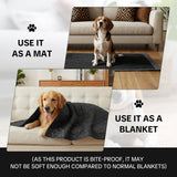 HOMBYS Edge-Reinforced Indestructible Dog Blanket 40"x28", Chew Proof Tear-Resistant & Waterproof Pet Blanket for Aggressive Chewers, Heavy-Duty Furniture Protector for Couch, Bed & Crate, Black