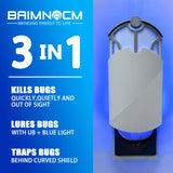 Flying Insect Trap (1 Stater & 3 Refill Cartridges), UV Light Indoor Bug Catcher for Gnats, Fruit Flies, Mosquitoes, and Moths, Plug-in Fly Trap for Home, Kitchen, Living Room