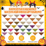 Sanwuta 120 Pcs Halloween Dog Bandanas Bulk, 40 Styles Adjustable Triangle Pet Scarves, Soft Washable Halloween Dog Cat Accessories for Small Medium Large Dogs, Puppy Costumes and Party Dress up