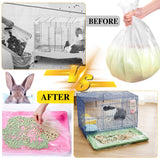 upcessory 50 pcs Disposable Cage Liners, Clear Plastic Rabbit Cage Liner Bag, Universal Toilet Film for Bunny, Hamster, Totoro, Hedgehog, Guinea Pig and Small Animals.