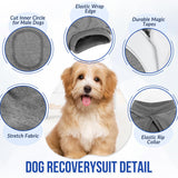 SlowTon Dog Recovery Suit - Surgery Recovery Suit for Female Male Dogs, Dog Onesie After Spay Abdominal Wounds, E-Collar Cone Alternative Prevent Licking Pet Surgical Suit(Grey,M)