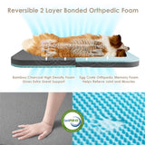 EHEYCIGA Foldable XXL Dog Bed for Large Sized Dog, 54"x38"x7.5" Faux Fur Fluffy Pet Couch Bed, Orthopedic Calming Memory Foam Big Pet Bed, Washable Pet Sofa Bed with Non-Slip Bottom, Camel
