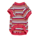 KicKee Pets Print Dog Tee (S, Botany Red Ginger Stripe)
