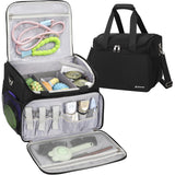 Dog Grooming Vacuum Bag, Pet Grooming Bag Extra Large Dog Grooming Storage Bag with Compartments Professional Travel Animal Groomer's Tool kit Bags for Supplies - for Dogs, Cat & Pet Groomers( Black)