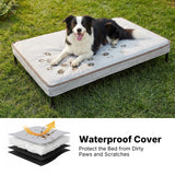 Veehoo Elevated Dog Bed with Waterproof Cushion Mat, Cooling Raised Dog Beds with Padded Top, Washable Outdoor Dog Bed, Orthopedic Pet Cot for Indoor & Outdoor, Medium Dog Bed 32" x 25", Dark Grey