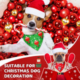 Preboun 100 Pcs Christmas Dog Bandanas Bulk Xmas Bandanas for Dogs Triangle Kerchief Bibs Scarf for Pet Xmas Costume Photo Props Accessories Pet Shops Adoption Events, 25 Styles(19.7 x 13.8 x 13.8)