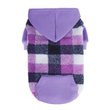 PUPTECK Dog Hoodie Puppy Sweatshirt Warm Dog Sweater Winter Clothes Cold Weather Coats for Small Medium Large Dogs, Purple, S/M