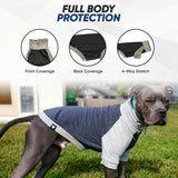Tooth & Honey Dog Shirt for Medium Dogs – Breathable Cotton & Spandex Pullover with Full Underbelly Coverage – Grey Allergy & Summer Protection (Medium)