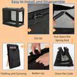 Simple Deluxe Collapsible 24 Inch Dog Crate for Small Dogs, Portable Travel Dog Crate 3-Door Foldable Soft Kennel with Durable Mesh Windows for Indoor & Outdoor, Black