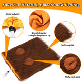 NEWBEA Lion Mane for Dog Costume, Dog Lion Mane, Realistic Wig for Medium to Large Sized Dogs, Halloween Costumes, Dark Brown with Ear Tail