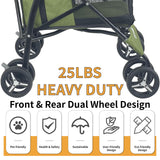 Sheziwu Dog Stroller for Small Dogs/Cats - Folding Pet Stroller with 360° Wheels, 22lbs Capacity, Portable Umbrella Stroller for Outdoor Walks/Vet Trips