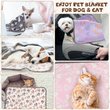 Chumia 40 Pcs Dog Blankets Soft Fluffy Fleece Washable Puppy Sleep Blankets Small Mat for Pets Throw Warm Bed Mat for Dog Puppy Cat (Grey,Heart,Star,Paw,Bone)