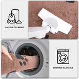 PURRUGS Dirt Trapping Door Mat 34" x 59", Non-Skid/Slip Machine Washable Microfiber Entrance Rug, Shoes Scraper, Dog Doormat, Super Absorbent Floor Mat for Muddy Wet Shoes and Paws, Light Brown