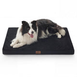 Bedsure ComfyFleece XL Dog Bed for Crate - Extra Large Orthopedic Pet Beds with Removable Washable Cover, NOT Waterproof Egg Crate Foam Mat for Pets Up to 80 lbs, 41"x27"x3.3", Not for Chewers