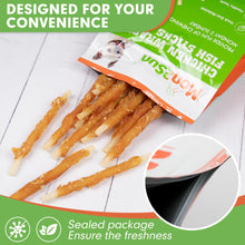 Load image into Gallery viewer, MON2SUN Rawhide Free Dog Treats Chicken Wrapped Cod Sticks for Small Dogs Healthy Training Treats Soft Snacks (14.11 Ounce -Pack of 1)
