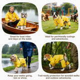 BEAUTYZOO Dog Raincoat for Small Medium Dogs Puppy,Waterproof Dog Rain Jacket with Harness Built-in & Detachable Hood, Zip Up Pet Rain Coat,Reflective Windproof Full Body Coverage Poncho for Rain Snow