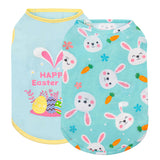 cyeollo 2pack Dog Easter Shirt for Small Puppy Dogs Outfit Soft Pet T Shirts Dog Tank Top Vest T-Shirt Rabbit Print Cat Apparel