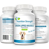 Nutrition Strength Green Lipped Mussels for Dogs for Joint Support & Inflammatory Relief, Promote Normal Mobility & Flexibility, Boost Prebiotic Activity, Support Gut Microbiome, 120 Chewable Tablets