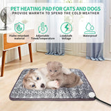 RC SLL Cat Heating Pad, (18×18 in) Pet Heating Pad for Cats Puppy Heated Dogs Blanket with Timer(1-24H),Waterproof Heated Cat Blanket with Chew Resistant Steel Cord