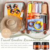 4 Pieces Round Wide-mouth Leak Proof Plastic Container Jars with Lids for Travel Storage Makeup Beauty Products Face Creams Oils Salves Ointments DIY Making(2 Ounce,Amber)