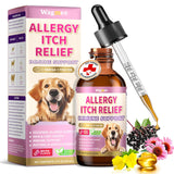 Wagmee Allergy Relief Drops for Dogs, Dog Itchy Skin Relief with Fish Oil, Omega-3, Turmeric & Natural Anti Itch for Dogs Ears & Paw Relief - Dog Seasonal Allergies, Skin & Coat Immune Supplement