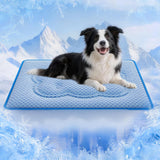Dog Cooling Mat, Ultra-Thick Cooling Mat for Dogs with PCM & Thermochromic Tech, Dual-Sided Durable Waterproof Cool Dog Bed Mat for All-Year Use, Q-Max>0.5, Machine Washable, Non-Toxic - L(26" x 35")