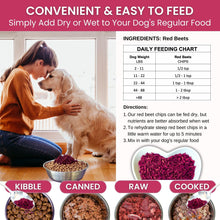 Load image into Gallery viewer, Olewo Original Red Beets Dog Food Topper – Natural Anti Itch, Immune, Cleansing, Skin &amp; Coat Support, Dehydrated Whole Food Multivitamin, Fiber for Dogs, 1 lb
