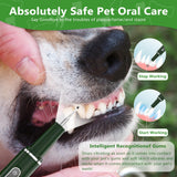 Opdent Dog Plaque and Tartar Remover - Dog Tooth Brushing Kit Electric Toothbrush for Dogs,5 Adjustable Mode& 3 Cleaning Head, Plaque Remover for Teeth Stains for Dogs and Cats (Green)