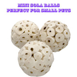 5124 Mini Sola Balls Pk18 - Handcrafted Soft sola Wood Bird Foraging Foot Toys, Small Size chewable Balls, Lightweight, Conditions Beaks and feet, Delightful for Small Size Pet Birds
