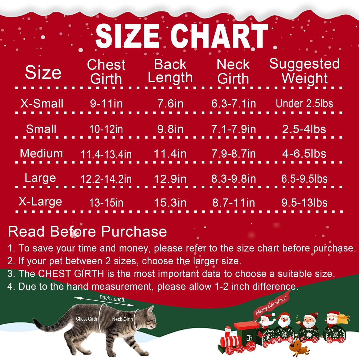 GOYOSWA Dog Christmas Sweater Pet Winter Warm Coat Pajamas Small Dog Sweaters Reindeer Snowflake Christmas Sweater for Large Cats Small Dogs (Reindeer, XL)