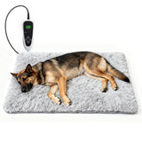 GOLOPET Dog Heating Pad 28x18 in with Smart Thermostat Switch and Power Line Protection Tube,Obtained MET and UL Dual Certification,Waterproof Puppy Heating Pad- Gray 1