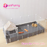 Funfurry Waterproof Guinea Pig Cage Liner,Washable Tarp Bottom Base,Cage Liners for Small Animals,Hamster Chinchilla Hedgehog Ferret Rabbit. (Dark Grey-Paw, 24" X 36")