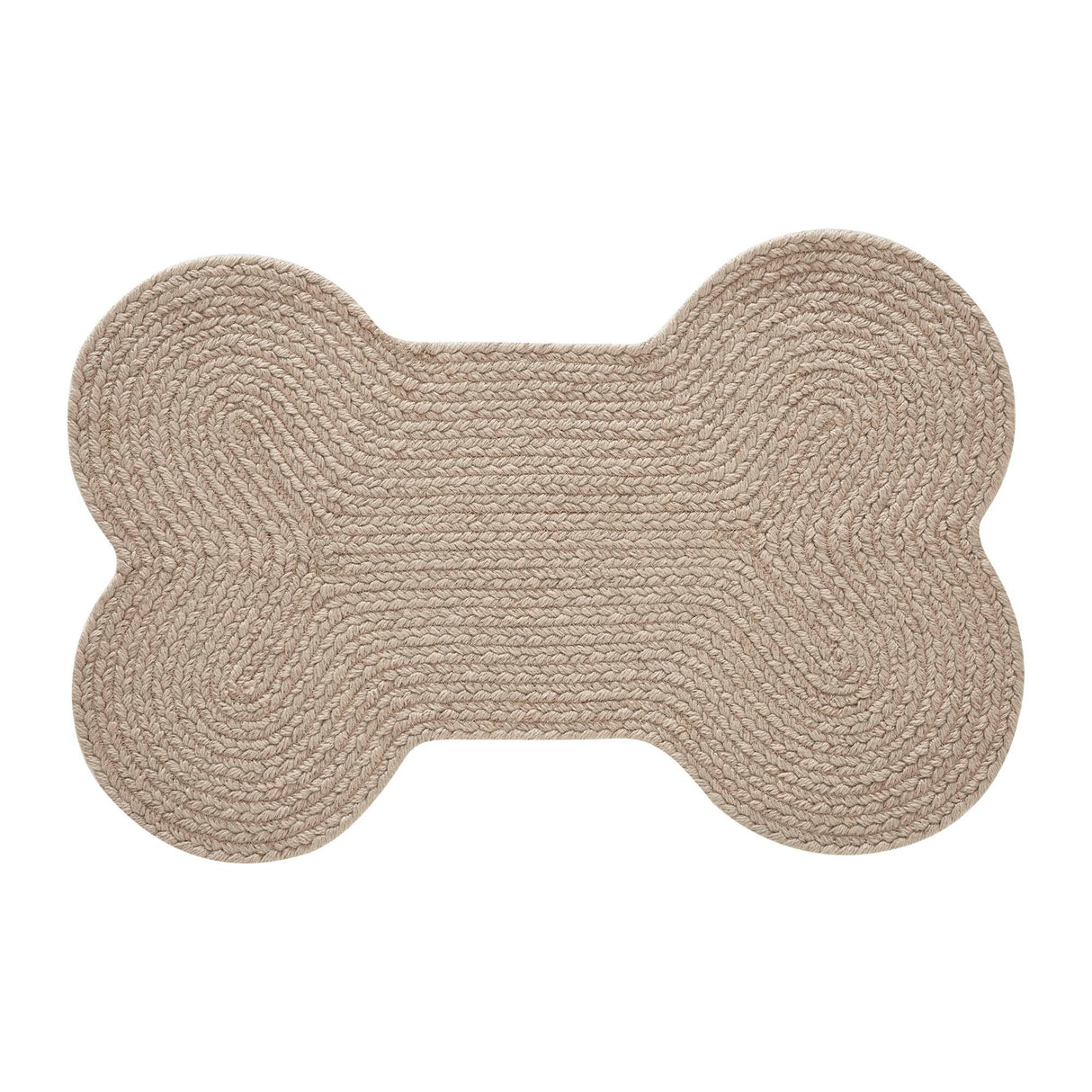 VHC Brands Indoor/Outdoor Pet Food Mat Placemat for Food Water Bowl for Dogs Cats Kitchen Bone Rug (Natural, Medium)