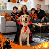 Olanrun Dog Costume - Dog Halloween Costumes Vampire Cloak, Wizard Outfit, Witch Cosplay Apparel Cape - Funny Party Dress Up Halloween Pet Costumes for Large Dogs (Black Red)