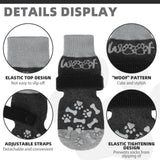 KOOLTAIL Anti Slip Dog Socks for Hot/Cold Pavement to Prevent Licking Paws, Dog Boots&Paw Protector with Grippers for Hardwood Floors,Traction Control No Twist Booties for Small Medium Large Dogs M