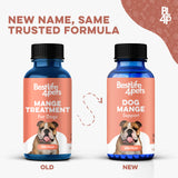 Dog Mange Support and Natural Dog Itching Relief for Canine Coat Issues & Puppy Mange, Soothes Dry Itchy Scaly Skin, Welts & Scabs - Helps Restore Fur Loss (Easy Use 400 Tiny Pills)