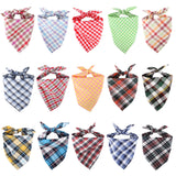 Segarty 15 Pack Triangle Plaid Bibs, 22.8"x15.7" Pet Scarf Washable Dog Bandanas Accessories Bulk for Small Medium Dogs Cats Large Puppy, Adjustable Reversible Boy Pets Birthday Kerchief