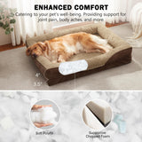 INVENHO Orthopedic Dog Beds Large Sized, XL Washable Egg-Crate Memory Foam Dog Couch with Washable Removable Cover, Waterproof Lining and Nonskid Bottom