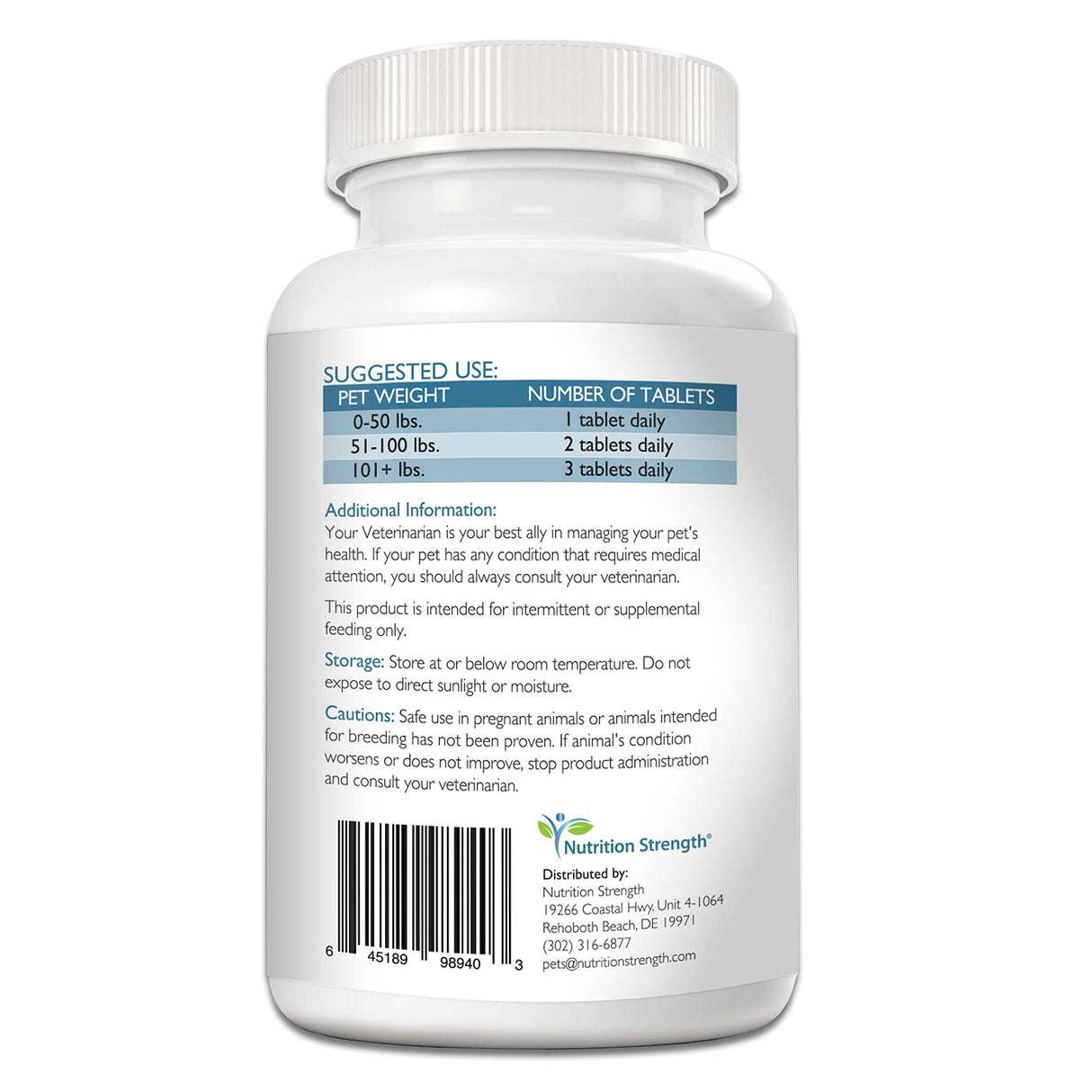 Nutrition Strength Cardio Support for Dogs Plus Antioxidant, L-Carnitine, L-Taurine, with Coenzyme Q10 and Vitamin E, Promotes a Healthy and Strong Dog Heart, 120 Chewable Tablets