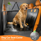 FALDAA Dog Car Seat Cover, Back Seat Extender for Dogs 400LBS Capacity, Dog Hammock for Car PU Leather, Hard Bottom Dogseat Cover Universal Car Fit, Waterproof DogSeat Cover for Car SUV Truck