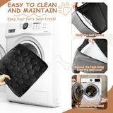 Dog Car Seat for Small/Medium Dogs - Dog Booster Seat with Safety Straps & Non-Slip Base, Travel Pet Car Seat with Storage Pockets, Washable & Removable, Suitable for Dogs Under 35 lbs (Black&Gray)