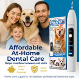 SIRGAWAIN Pet Ultrasonic Dental Cleaner — Plaque, Tartar & Stains Remover, 4 Tips, 3 Modes, LED, Contact-Activated & Smart Touch Protection, Complete Cleaning Kit for Dogs & Cats (White)