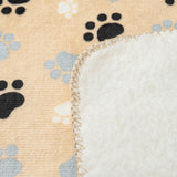 AIWEK Dog Blankets Waterproof Pet Blanket Paw Printing Super Soft Warm Fluffy Facecloth Sofa Car Bed Protector, Urine Proof Washable for Puppy Large Dogs & Cats 60"*80" Beige